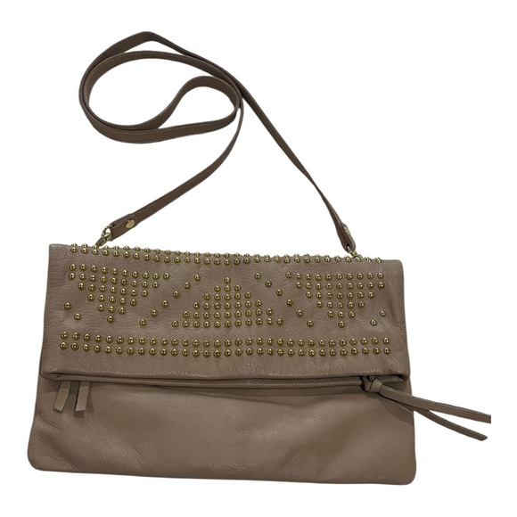 Pietro Alessandro Studded Tan Leather Clutch Crossbody Multi Pocket USA - Picture 1 of 16